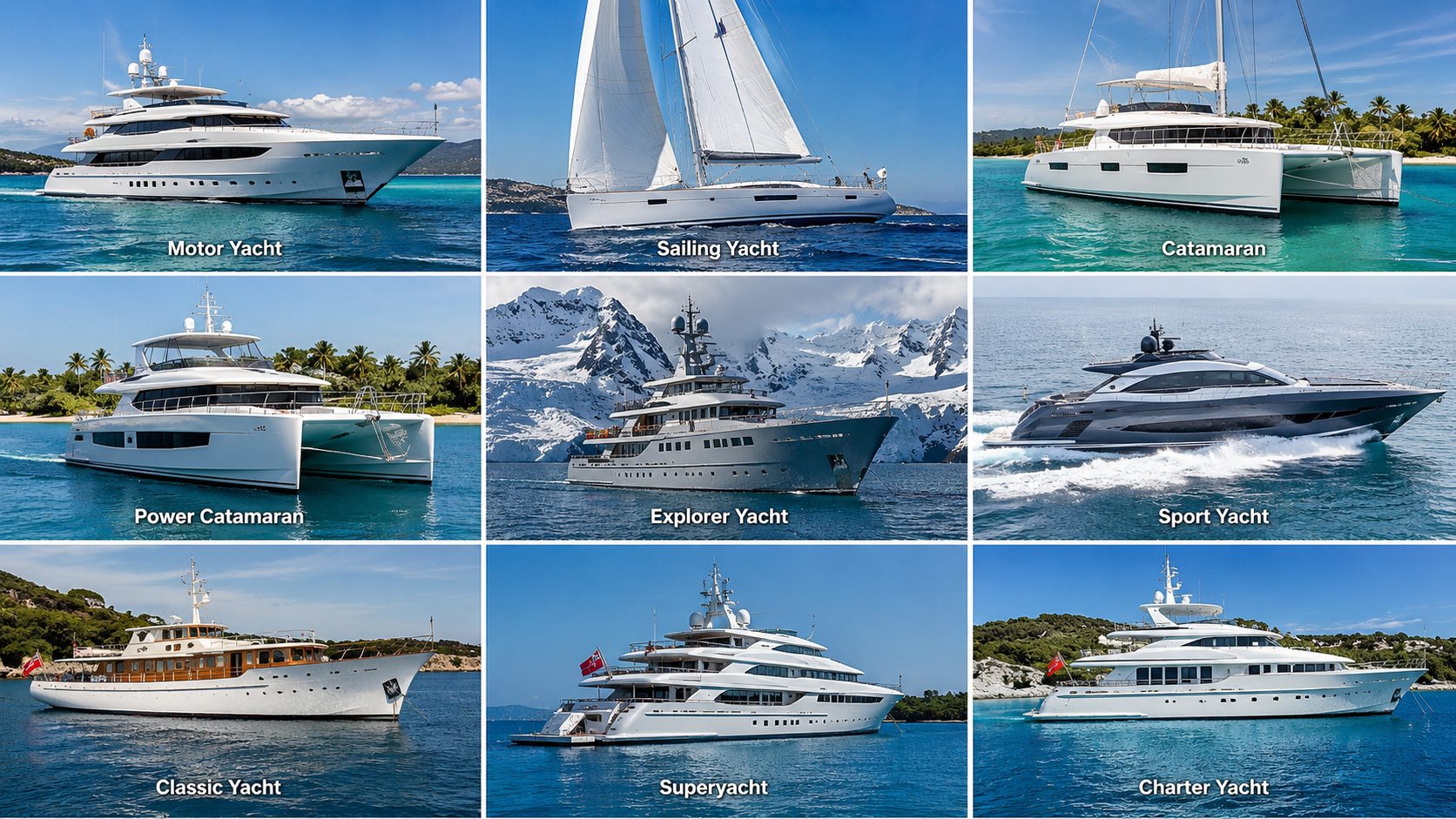 Motor Yacht vs Sailing Yacht vs Catamaran: Which Is Right for You?