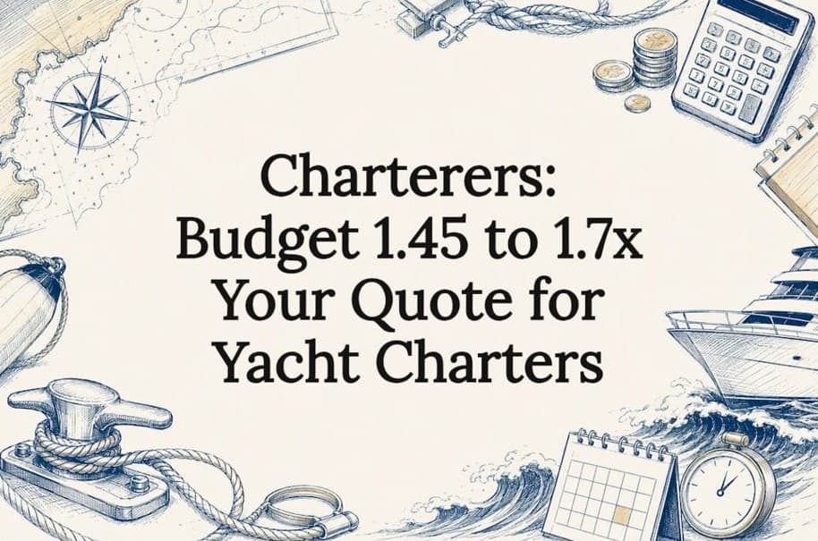 Charterers: Budget 1.45 to 1.7x Your Quote for Yacht Charters