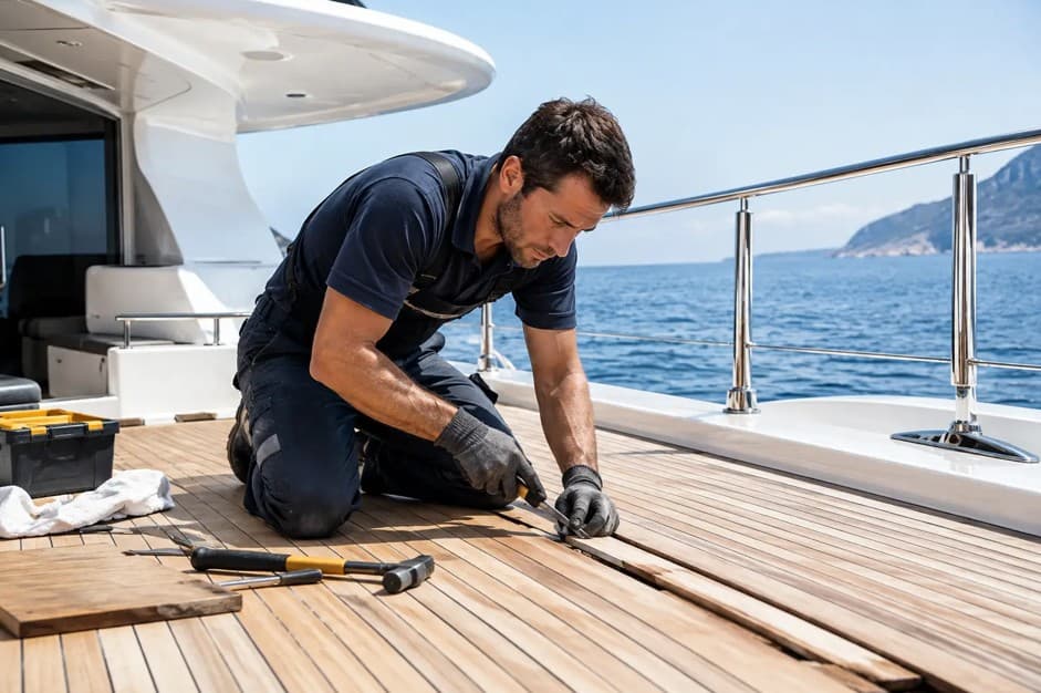 Yacht Teak Deck Repair or Full Replacement? 
