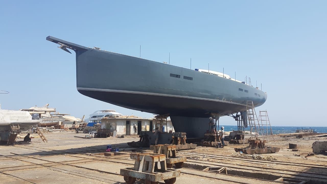 Sailing Yacht for Sale – Completed Steel Hull 24 m Ready for Custom Interior