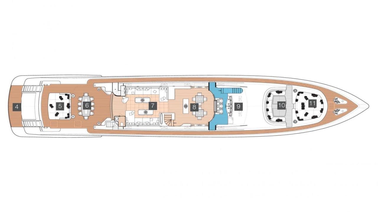 GENESIS | 43.1m ITALYACHTS Custom Motor Yacht for Sale view 25