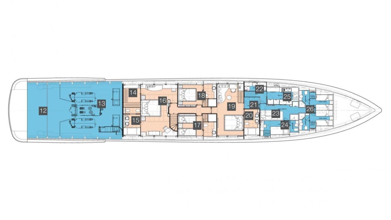 GENESIS | 43.1m ITALYACHTS Custom Motor Yacht for Sale view 26