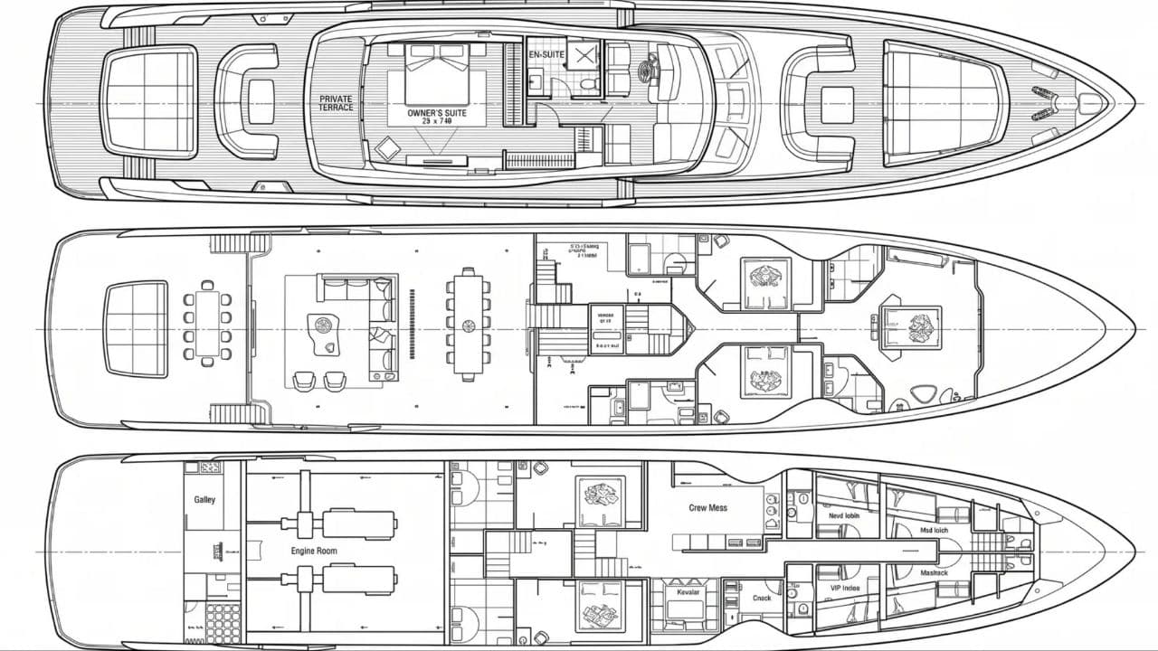OPX-025 50M FAST CRUISER NEW BUILD PROJECT BY OPALINSKI DESIGN HOUSE view 10